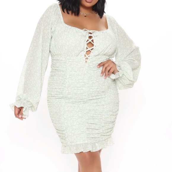 Plus Size Ruched Mini Dress - Picture 2 of 3